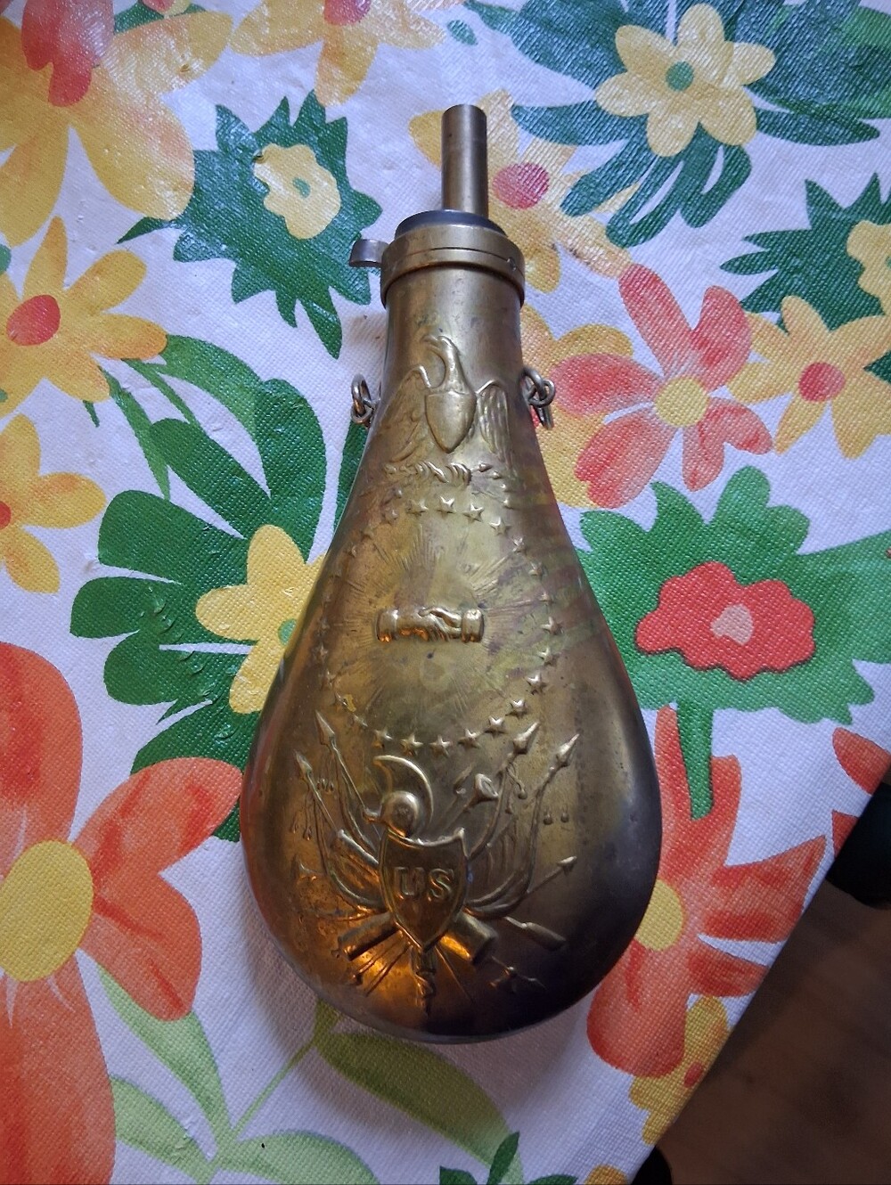 Civil War Powder/Shot "Peace" Flask